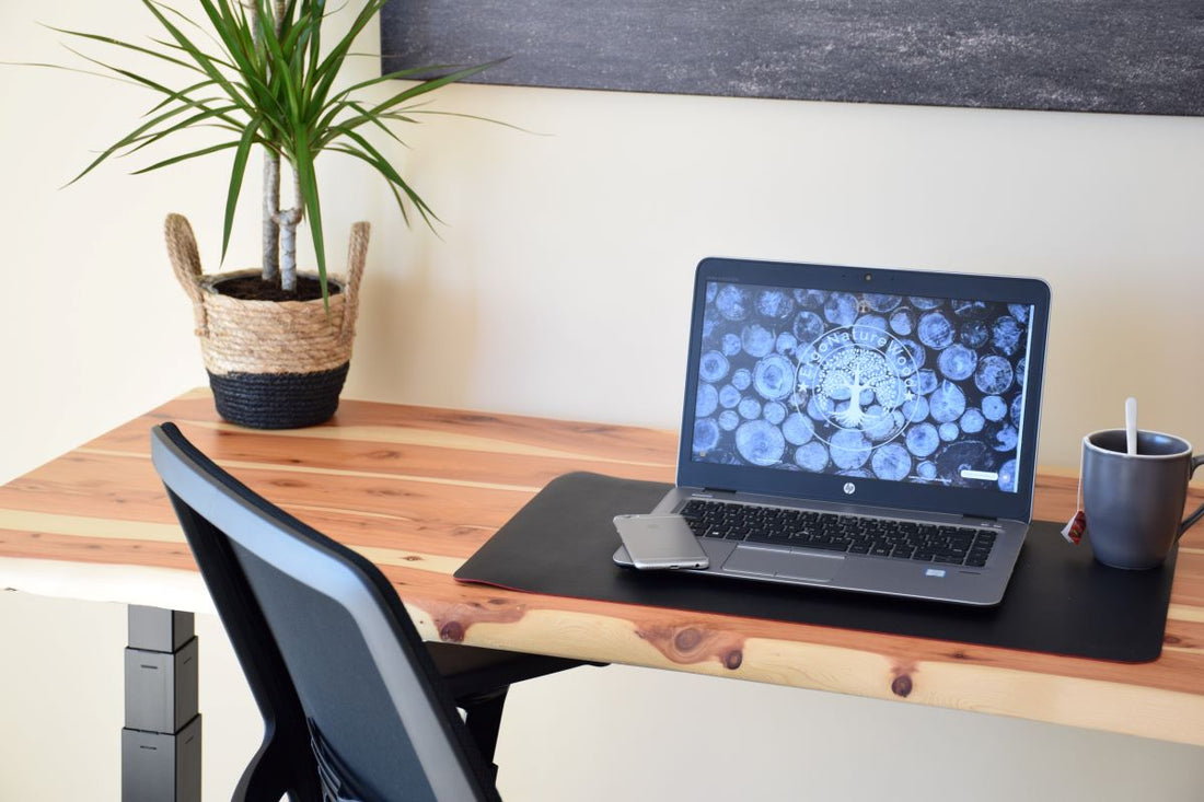 Escritorio elevable madera sabina ergonaturewood