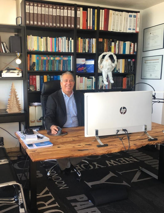 Escritorio Elevable Madera Olivo