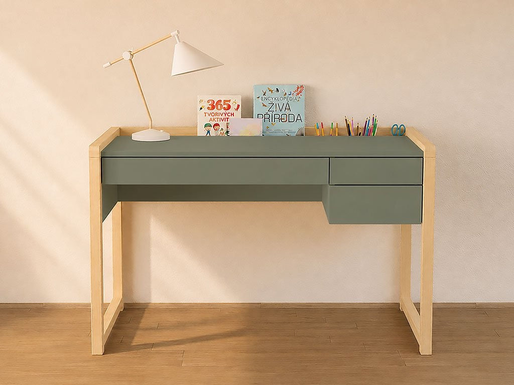 STOLLY Children’s Desk with Three Drawers and Pencil Holders