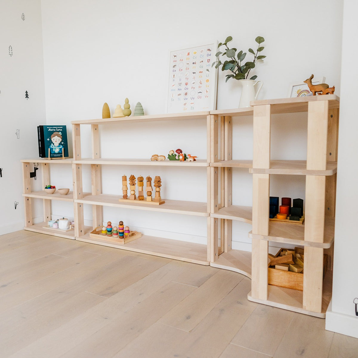 Modular Montessori Shelf Straight Mini - 5 Shelves