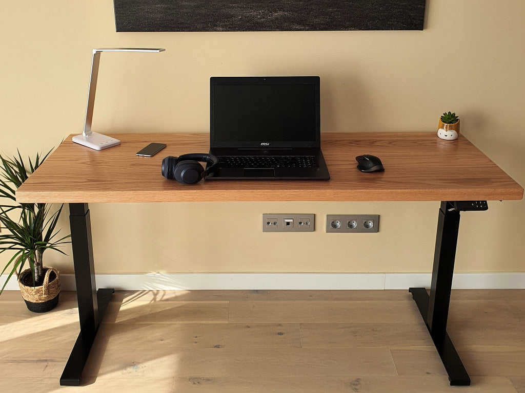 Mesa Elevable Madera Natural - Roble Rojo - Quality