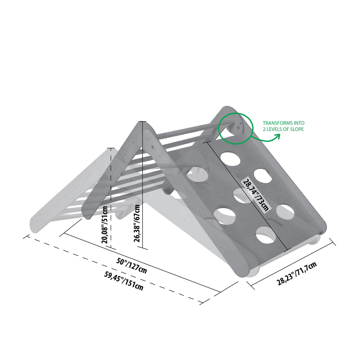 2-in-1 Montessori Climbing Triangle