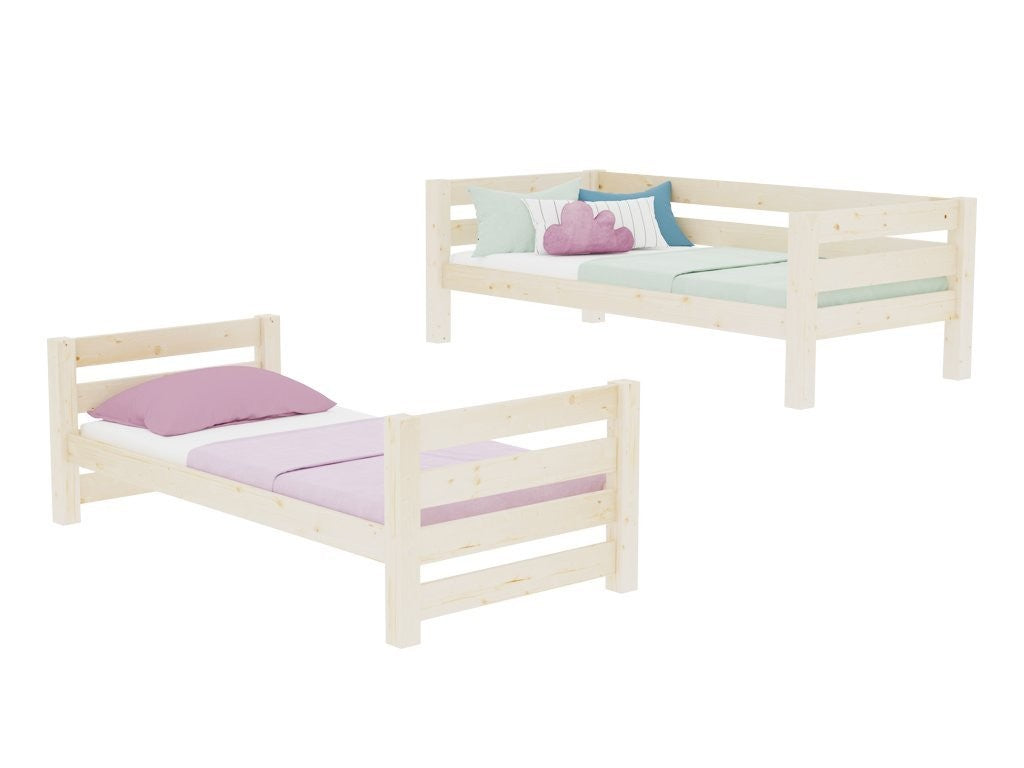 ATLAS Wooden Bunk Bed with Front Storage Stairs – 90 × 200 cm