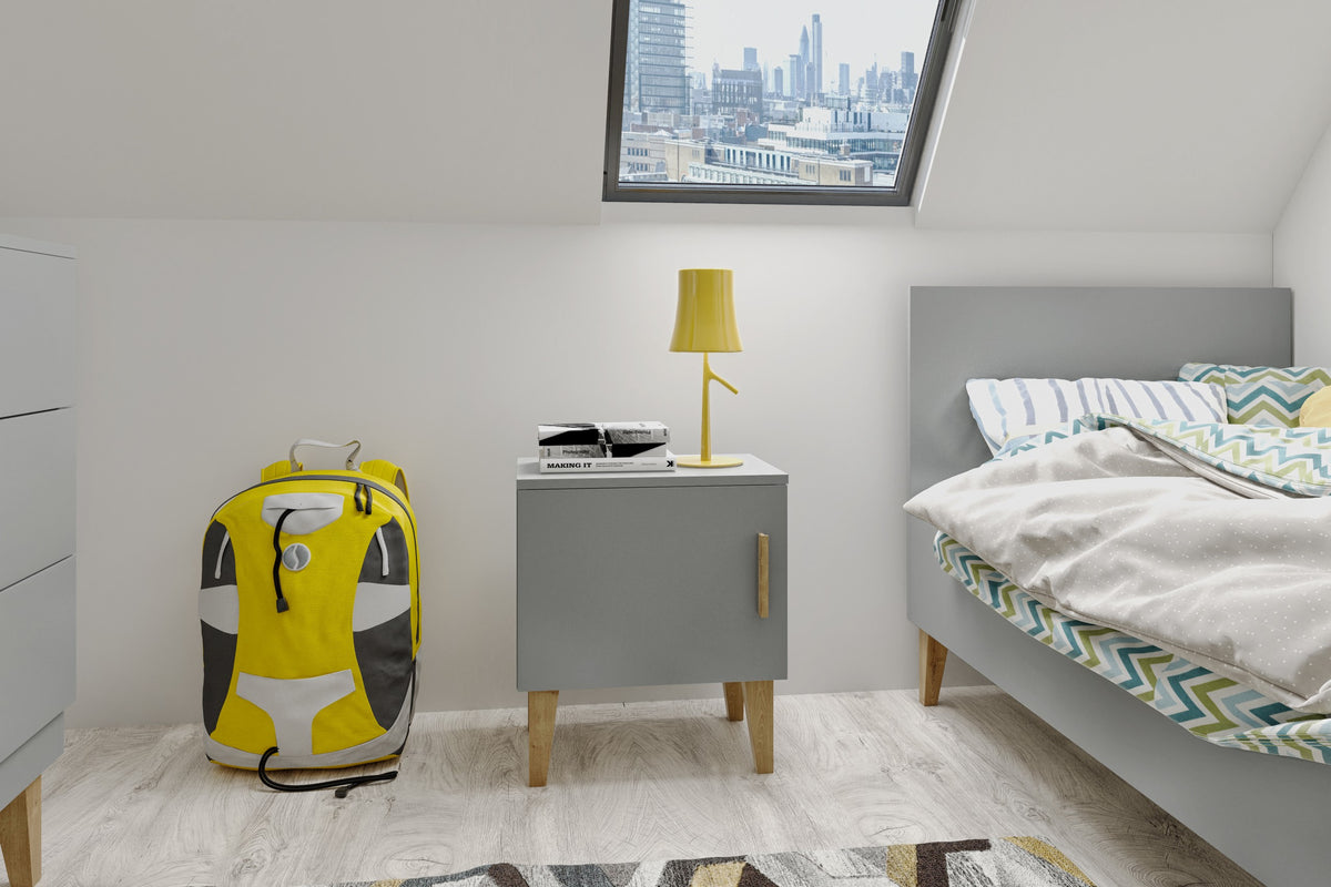 Bedside Table Kubi - Grey