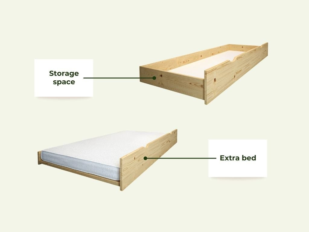 ARARAT Wooden Bunk Bed for Three