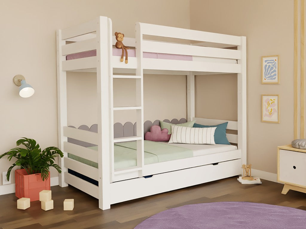 ATLAS Wooden Children's Bunk Bed – 90 × 200 cm
