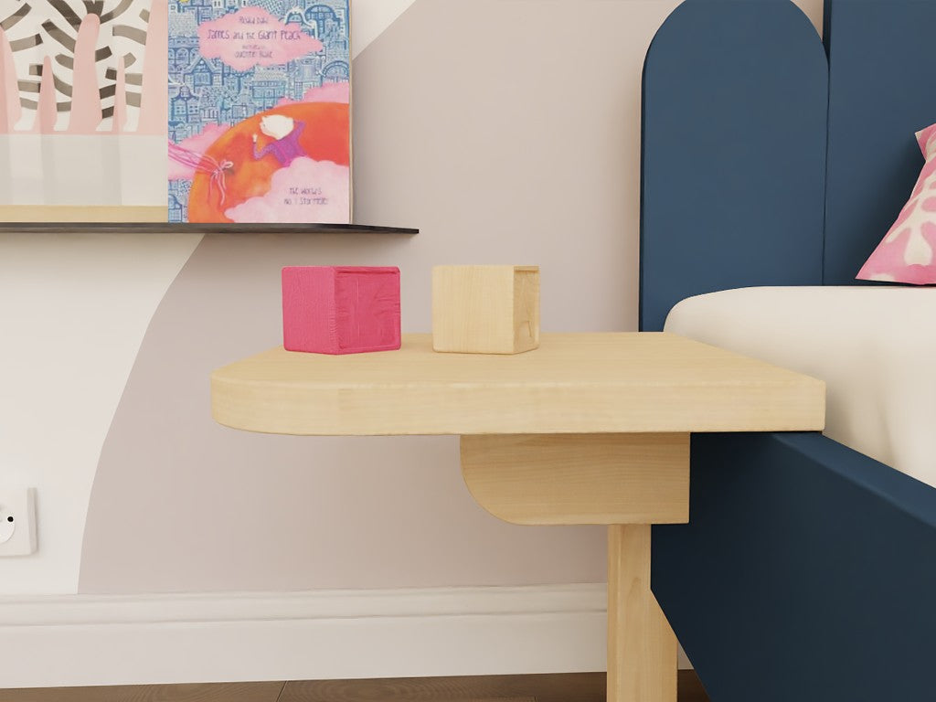 NOVA Hanging Wooden Bedside Table – Transparent Oil