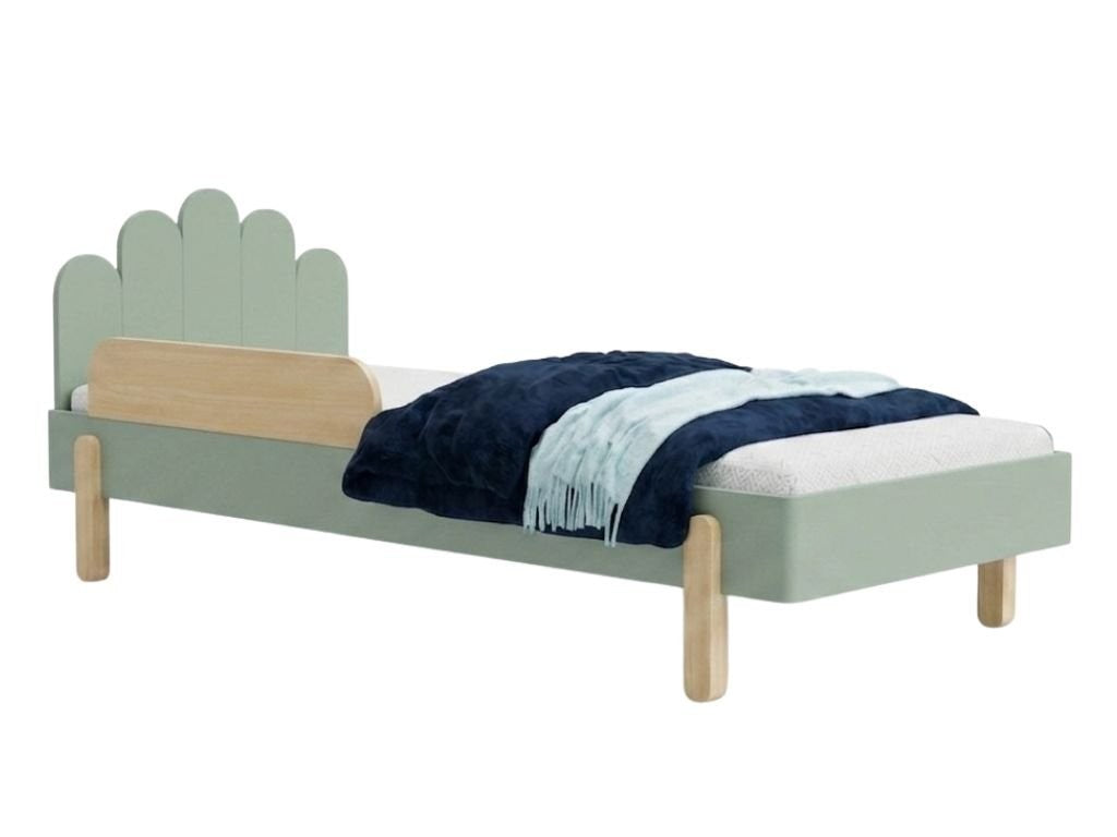 NOVA Wooden Single Bed with Arched Headboard – 90 × 200 cm