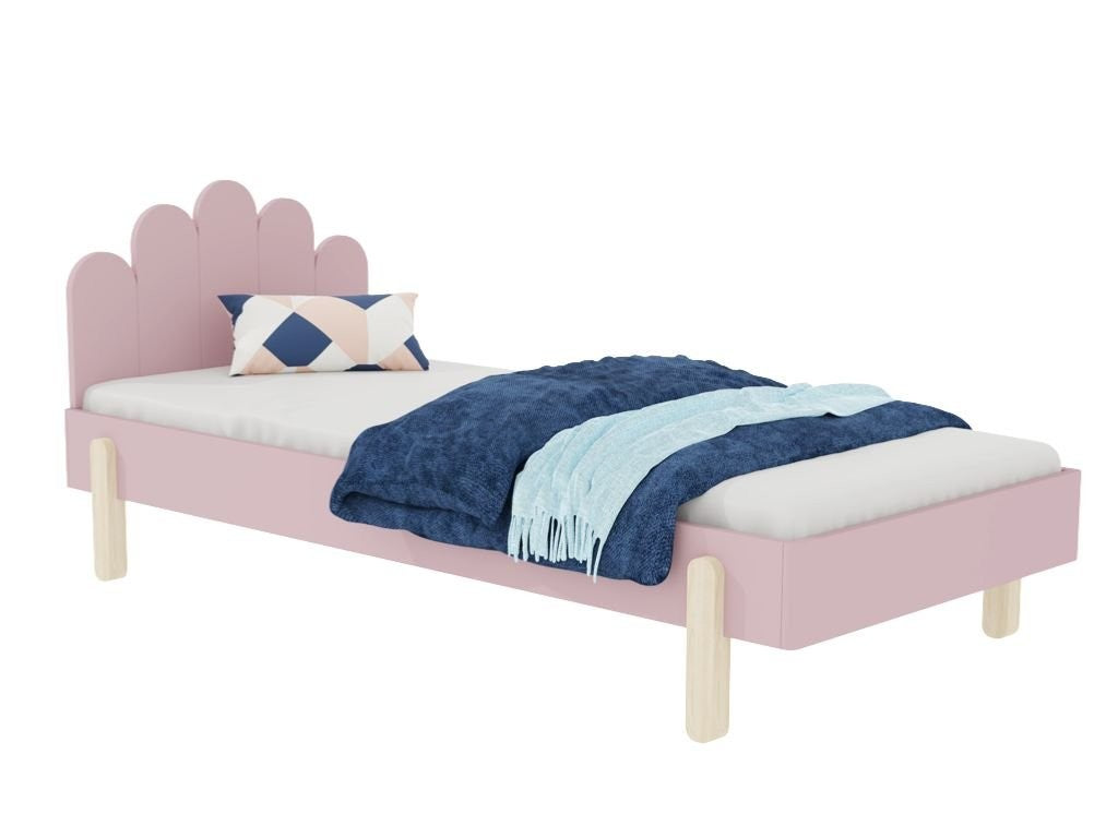 NOVA Wooden Single Bed with Arched Headboard – 90 × 200 cm