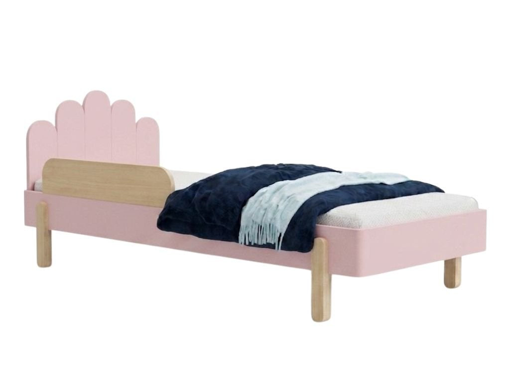 NOVA Wooden Single Bed with Arched Headboard – 90 × 200 cm