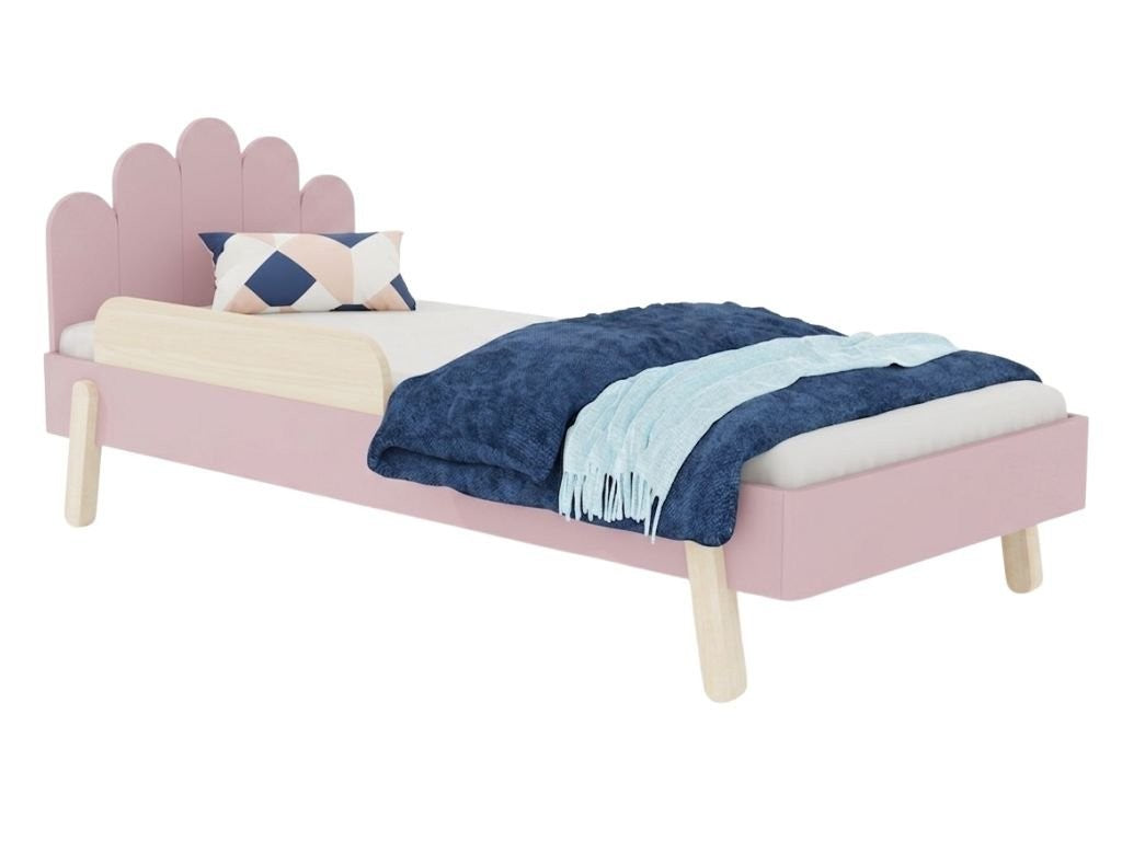 NOVA Wooden Single Bed with Arched Headboard – 90 × 200 cm