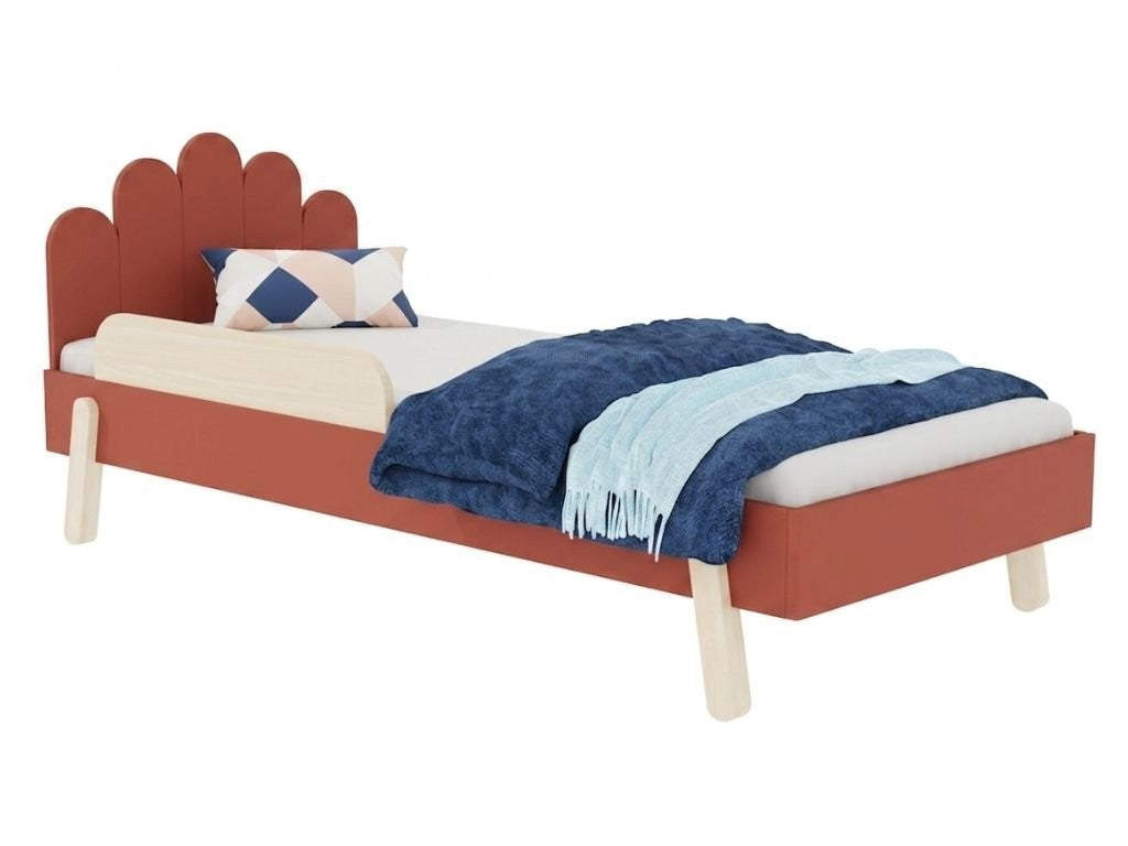 NOVA Wooden Single Bed with Arched Headboard – 90 × 200 cm