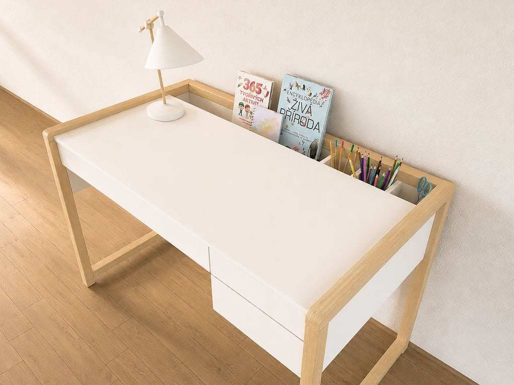 STOLLY Children’s Desk with Three Drawers and Pencil Holders