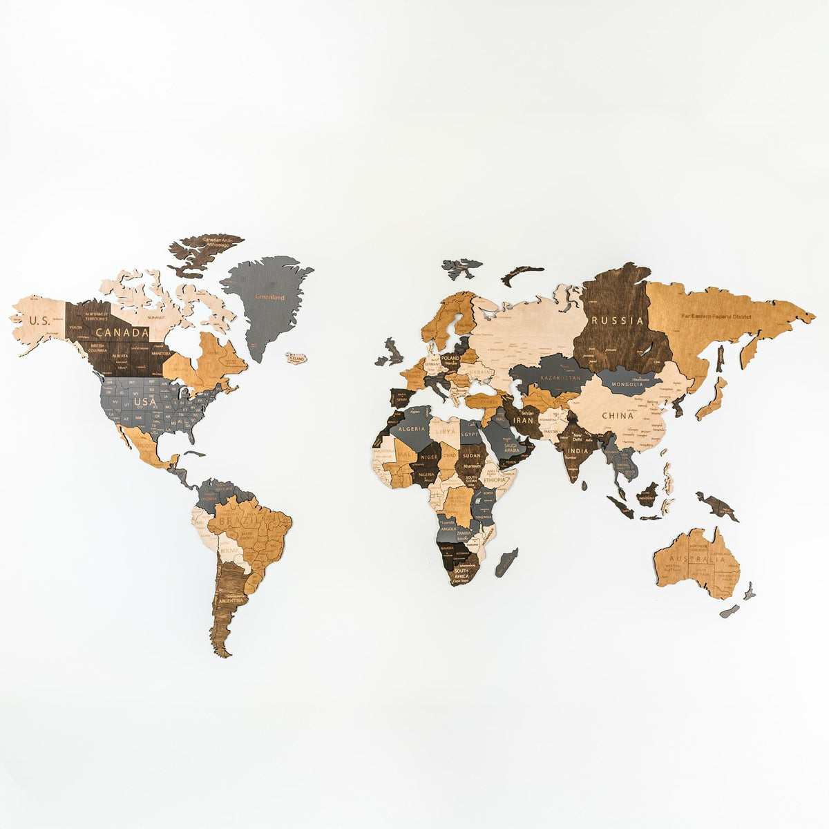 BusyKids Wooden World Map XXL, 100 × 181 cm