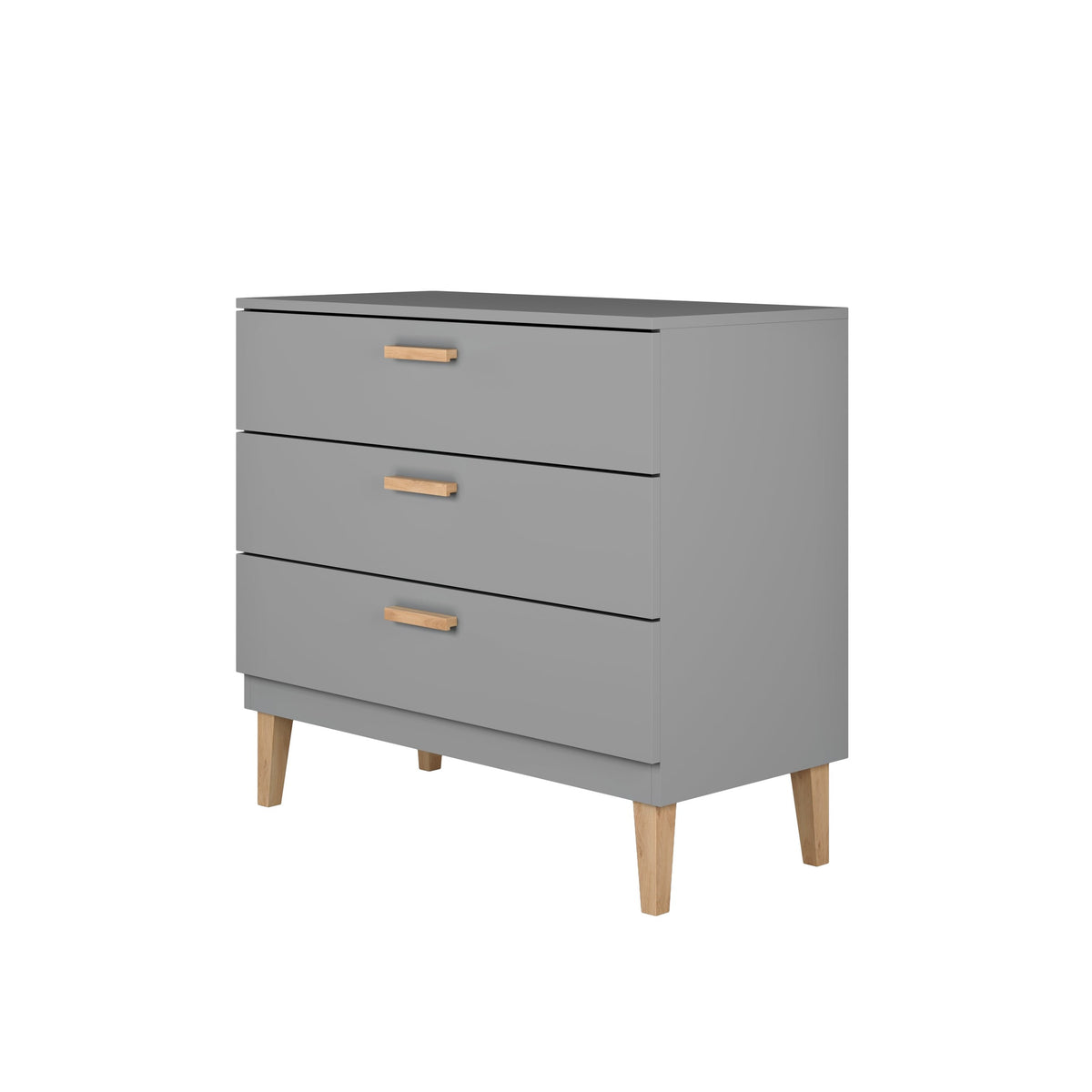 Cómoda Kubi con 3 cajones gris