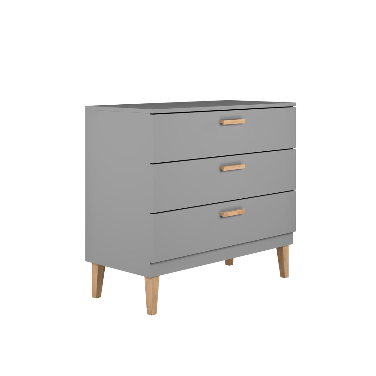 Cómoda Kubi con 3 cajones gris
