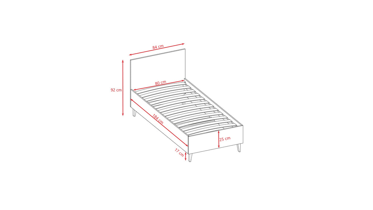 Children's Bed Kubi - Grey