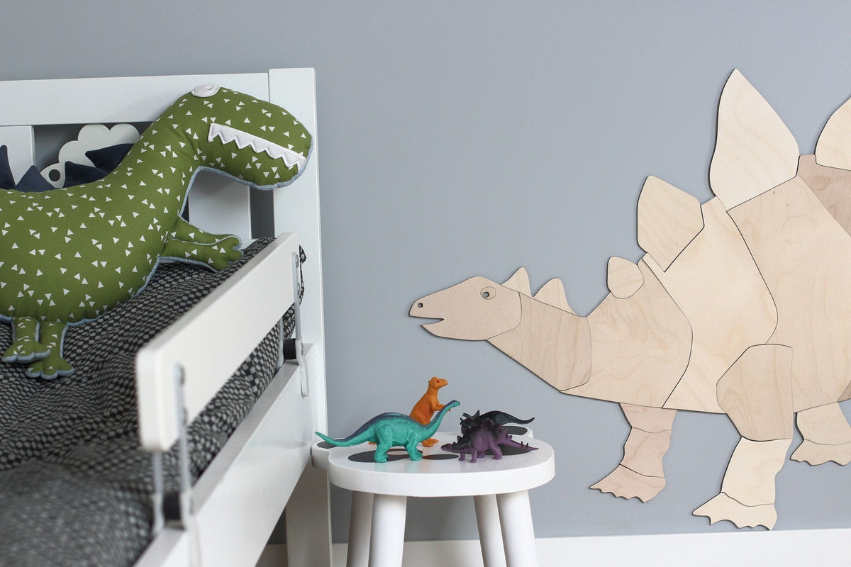 Dinosaur Stegosaurus - Wooden Wall Decoration