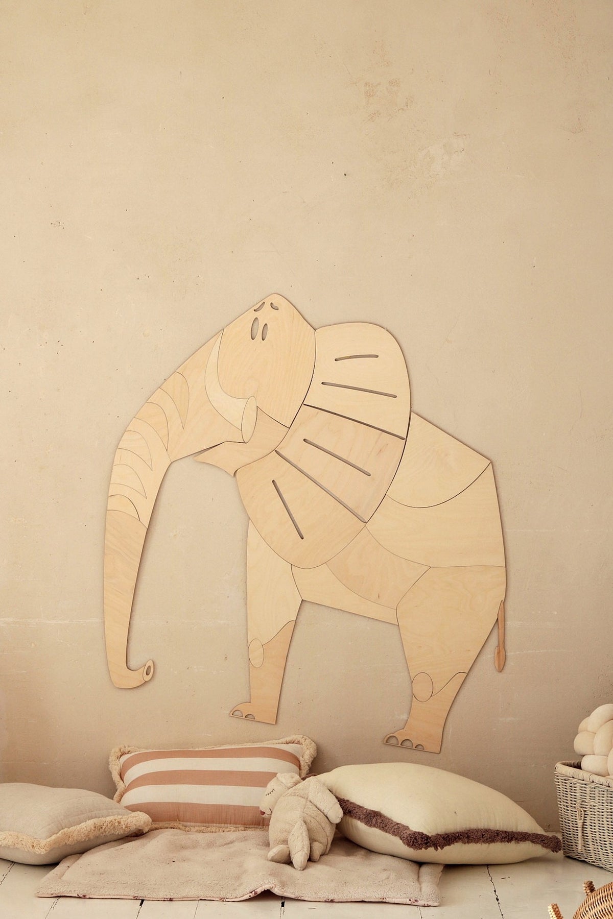 Safari Elephant – Wooden Wall Decoration