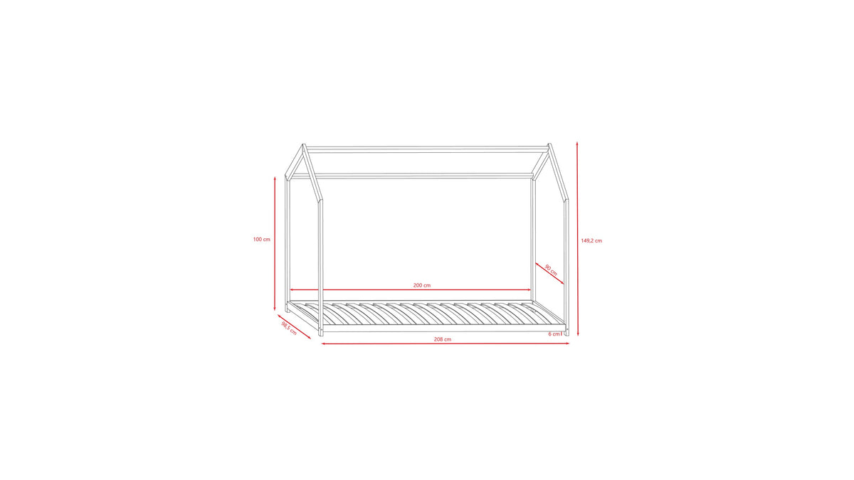 House Bed Bella - White