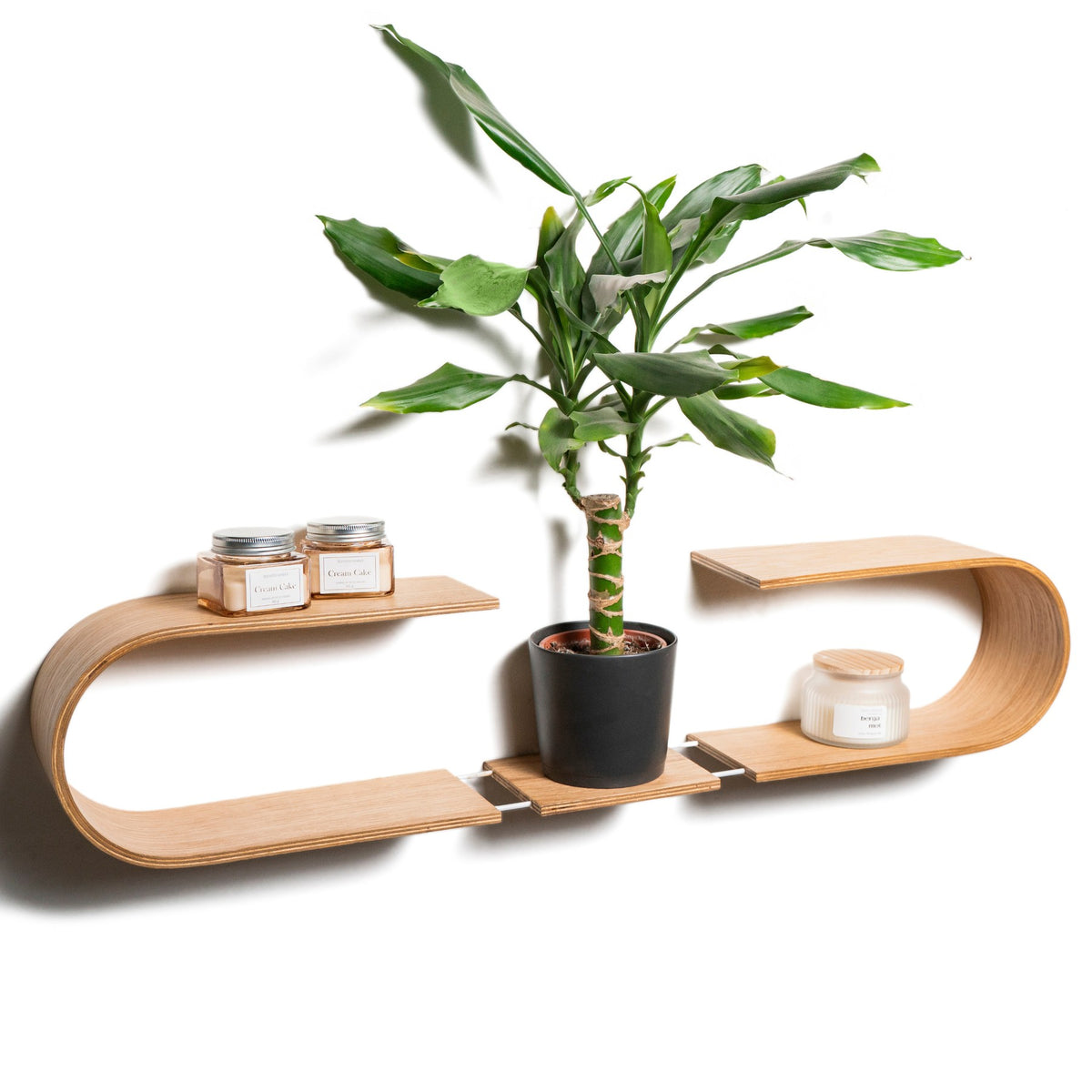 Estantería flotante de madera Luno – vista 2