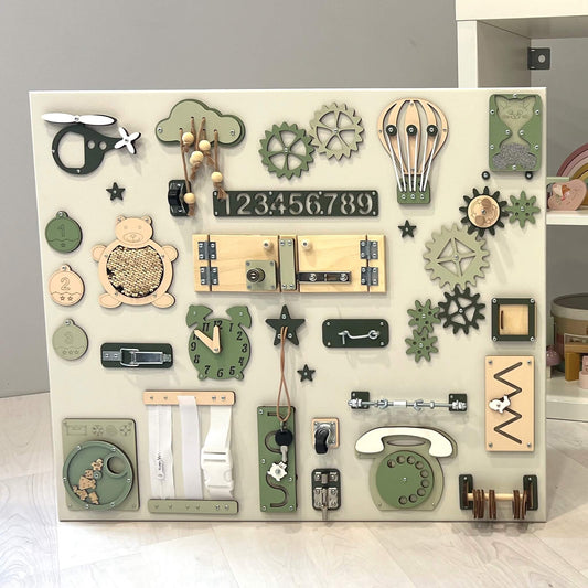 Large Montessori busy board for learning (60×70 cm)