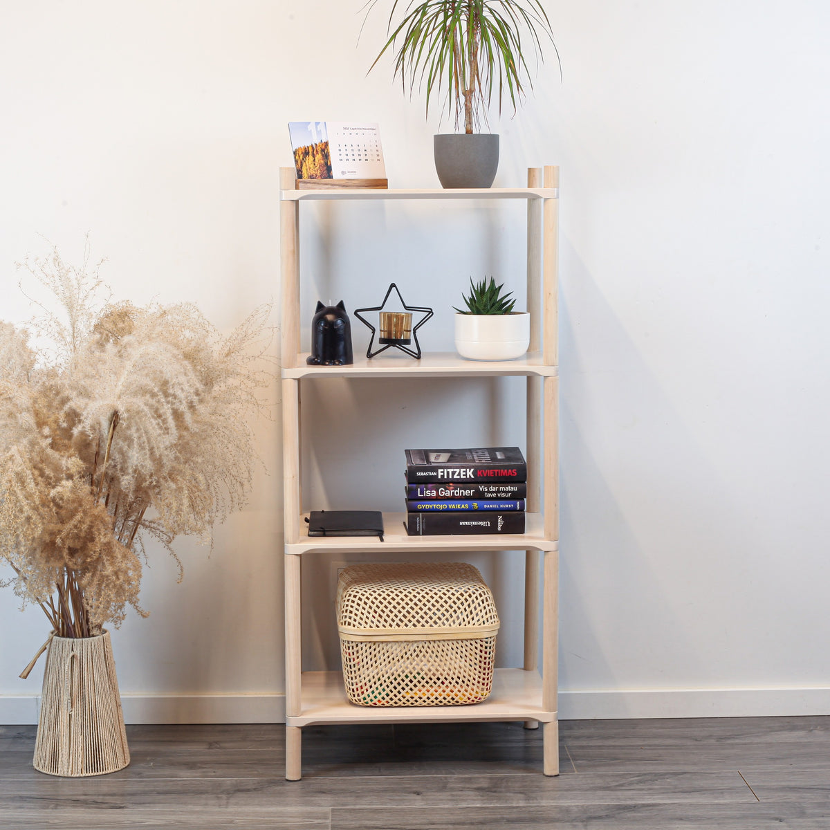 Montessori-Inspired Wooden Shelving Unit Small, 4 Shelves