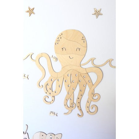 Wooden Wall Decoration - Octopus
