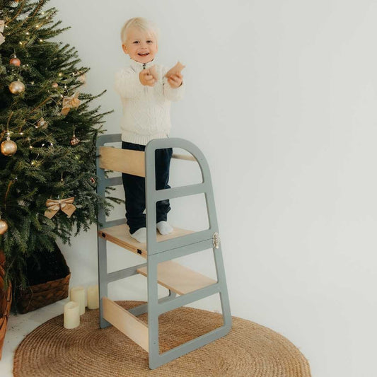 Transformable Kitchen Tower - Sleekstep and High Chair Combo