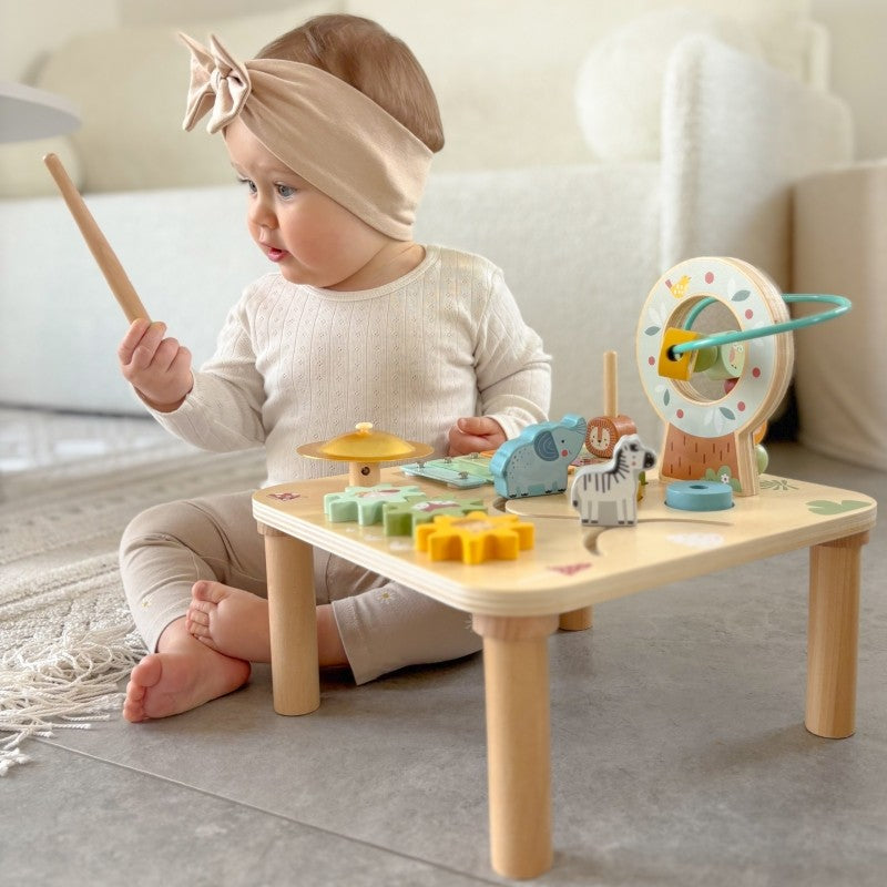 Wooden Educational Table Musical Sensory Maze 5in1