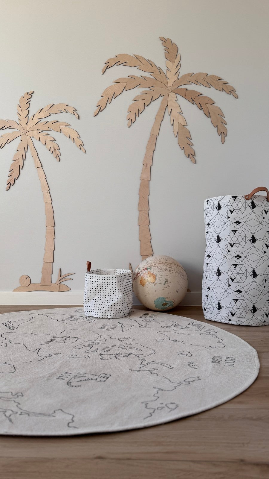 Wooden Wall Decor - Set of Two Palm Trees