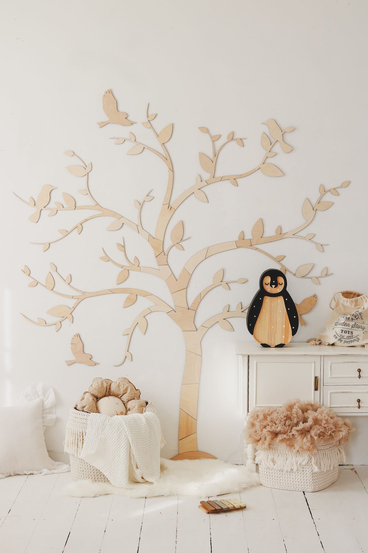 Wooden Wall Decoration - Tree with Birds
