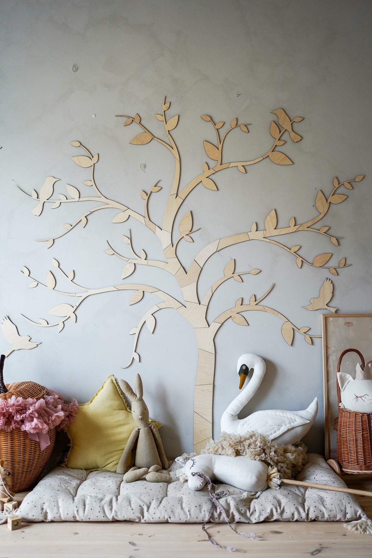 Wooden Wall Decoration - Tree with Birds