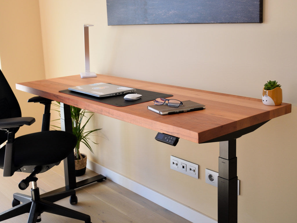Mesa Elevable Madera Natural - Caoba - Premium